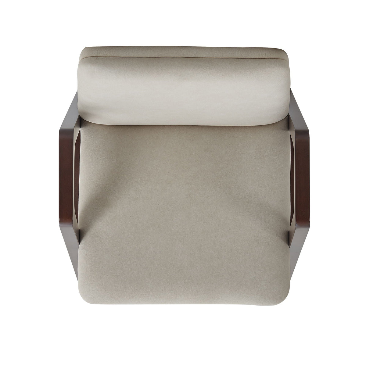 Stella Cream Armchair with Beech Wood and Cushion