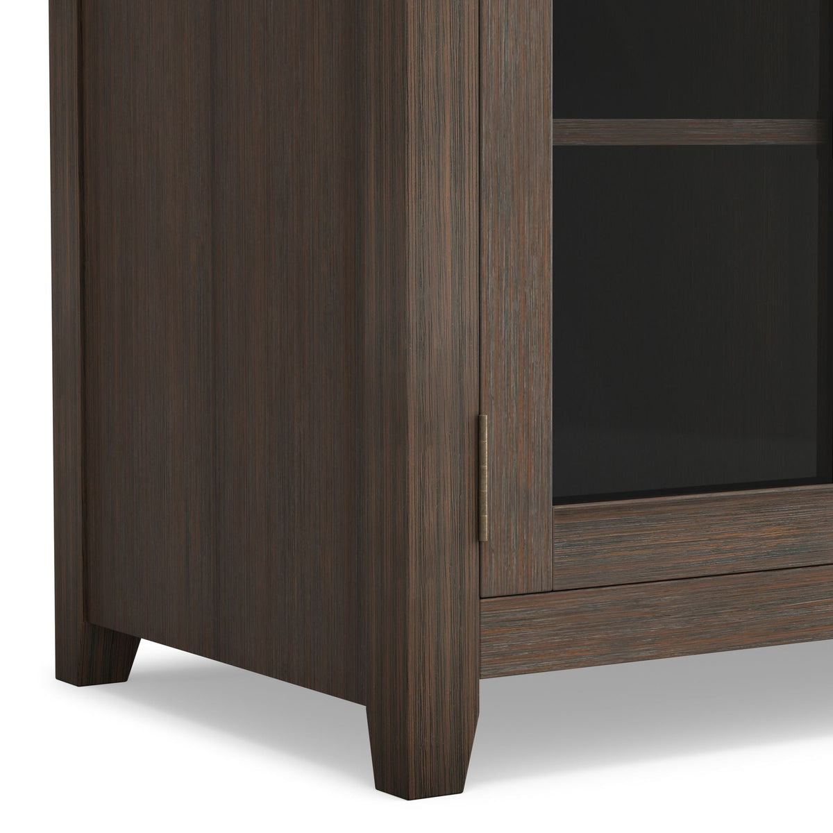 Wide Handcrafted Solid Wood Media Stand And Shelf TV Stand in dark walnut by HouseOfZazla on Tampa Home & Garden Store