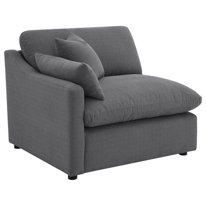 6-piece charcoal upholstered sectional sofa with reversible cushions and ottoman on Tampa Home & Garden Store