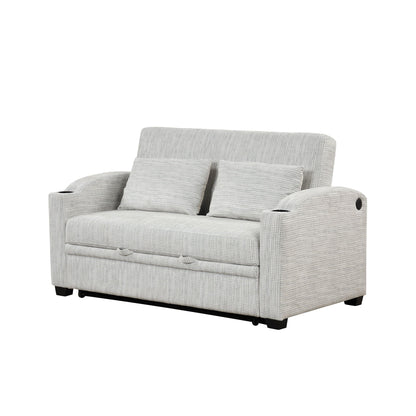 Convertible Sofa With Usb And Adjustable Backrest