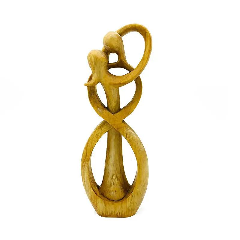 Wooden Love Eternal sculpture, natural wood finish, Valentine’s décor by FLIPSTYLEZLLC on Tampa Home & Garden Store