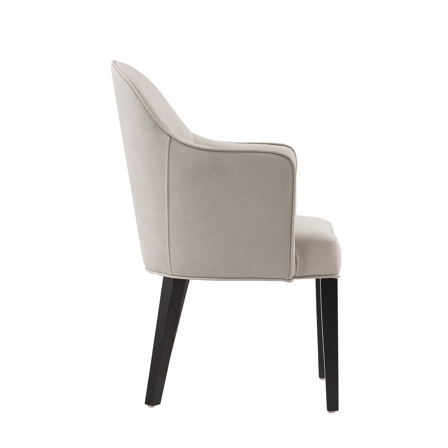 Modern Solid Beech Wood and Vegan Armchair