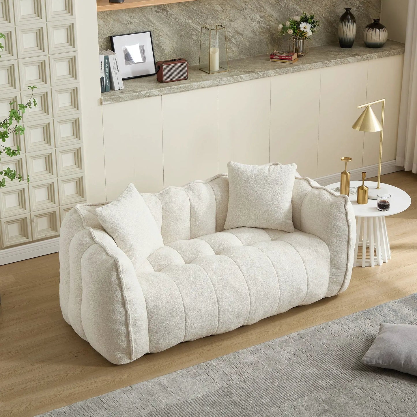 Cozy Beanbag Chair With Resilient Foam Core For 2