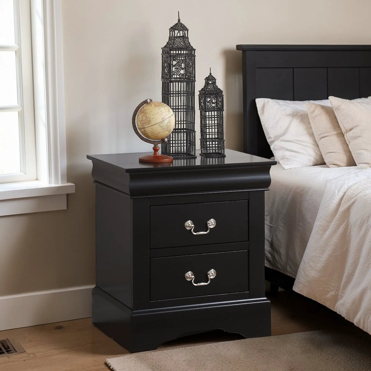 Louis Philippe III Sleek Design Nightstand