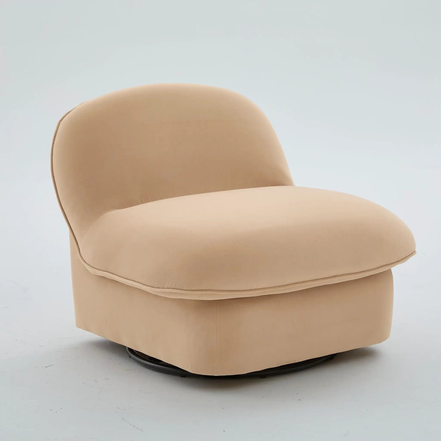 Pumpkin Shaped Swivel Accent Chair Living Room