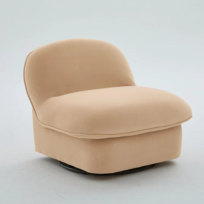 Pumpkin Shaped Swivel Accent Chair Living Room