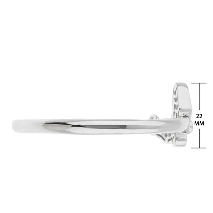 Mariposa Bangle silver bracelet with butterfly motif Lauren G Adams collection on Tampa Home & Garden Store
