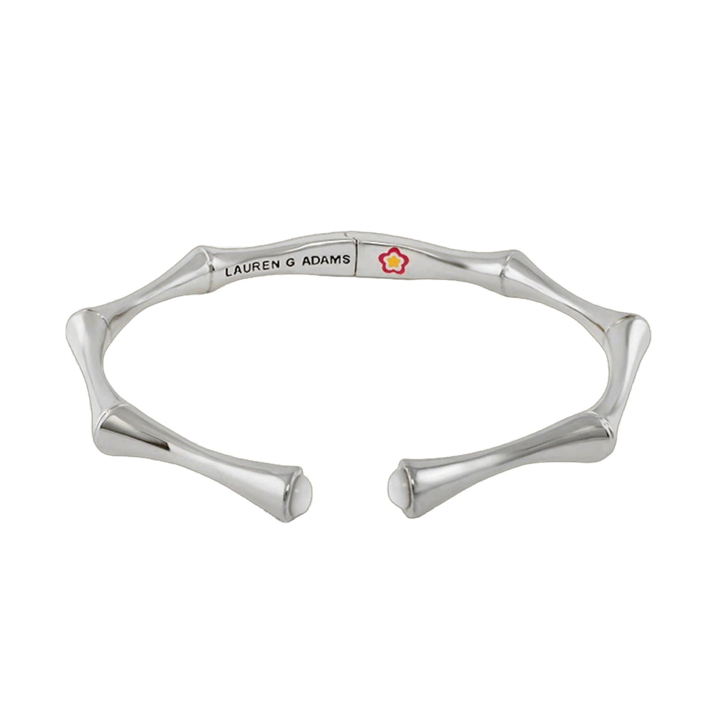 Socialite Stackable Bamboo Open Cuff silver-tone hinged bracelet by Lauren G Adams on Tampa Home & Garden Store