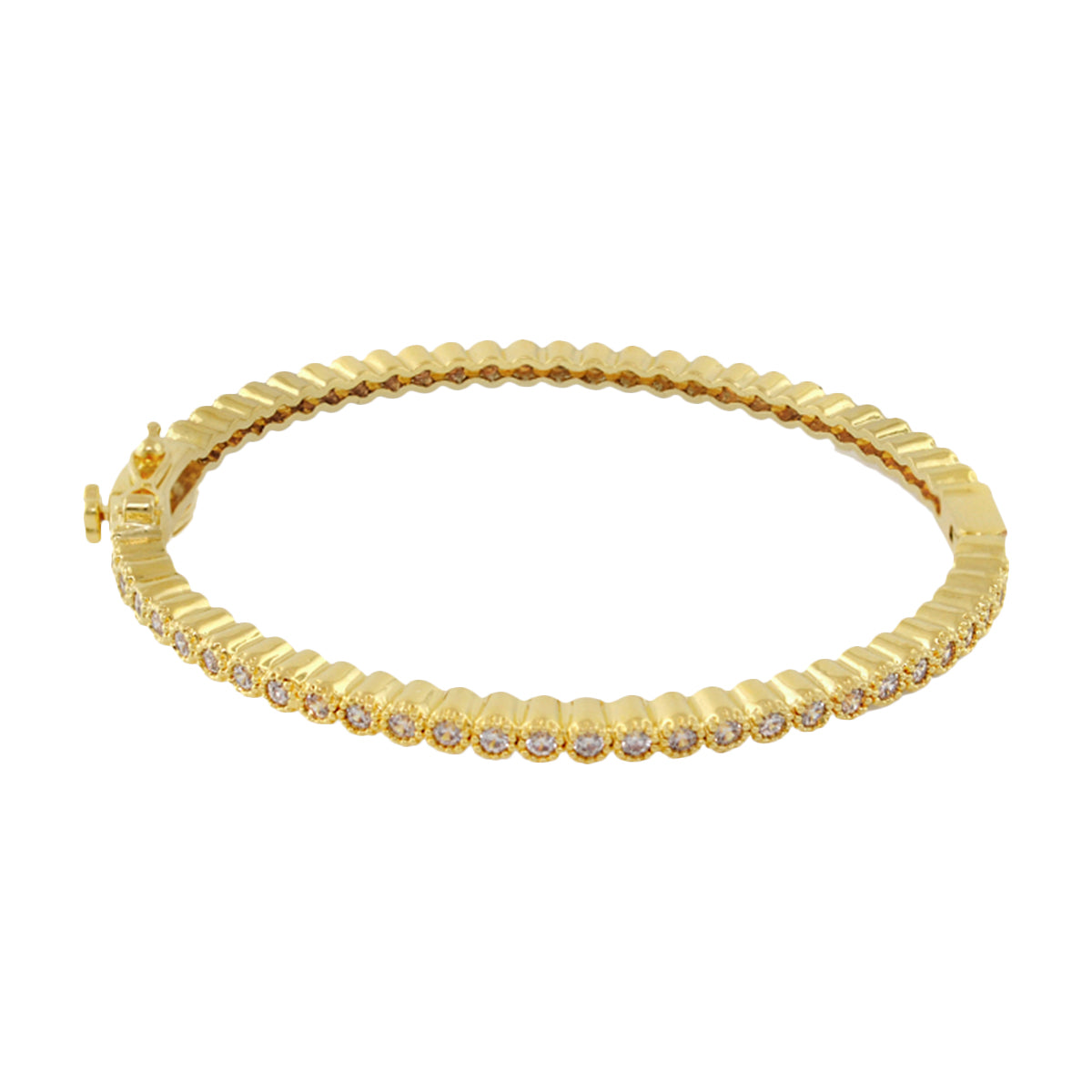 Socialite Stackable Bangle gold-tone Crystal Hinge with pavé crystals bracelet Lauren G Adams on Tampa Home & Garden Store