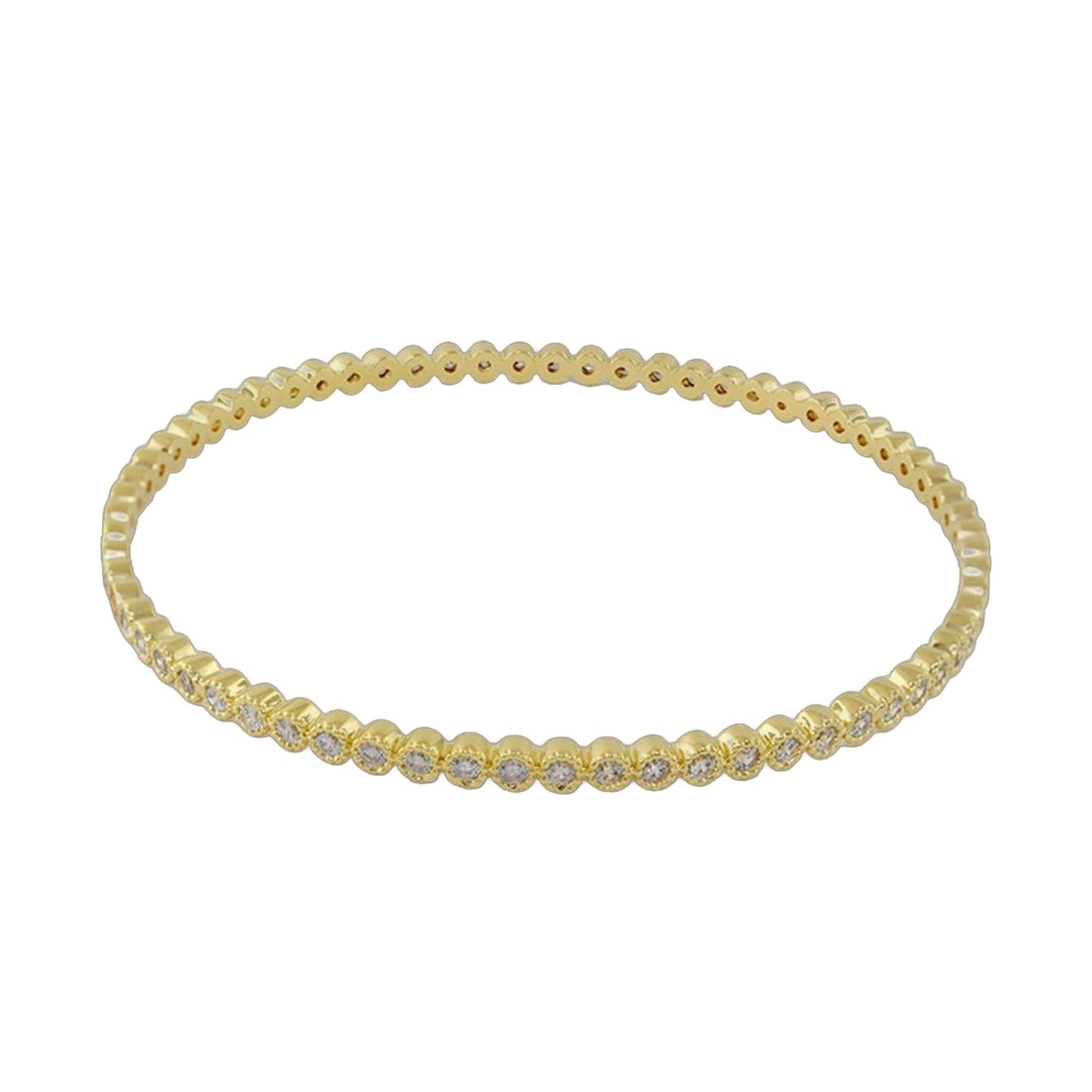 Socialite Stackable Bangle Bezel Crystal Eternity gold-tone bracelet by Lauren G Adams on Tampa Home & Garden Store
