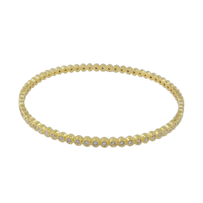 Socialite Stackable Bangle Bezel Crystal Eternity gold-tone bracelet by Lauren G Adams on Tampa Home & Garden Store