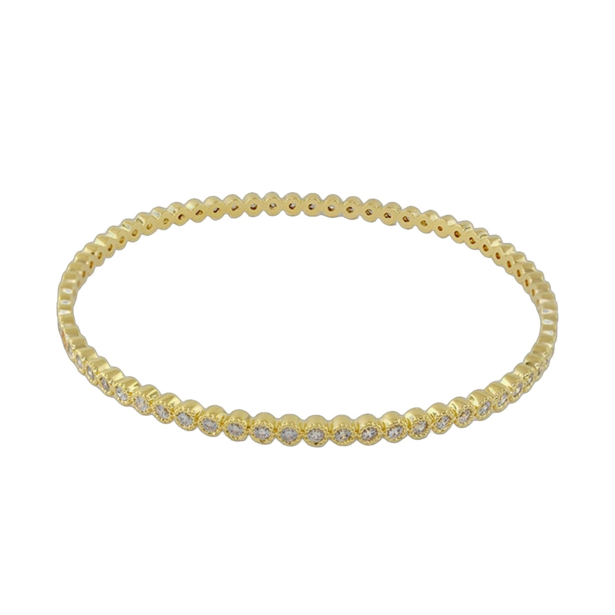 Socialite Stackable Bangle gold-tone bezel-crystal eternity bracelet by Lauren G Adams on Tampa Home & Garden Store