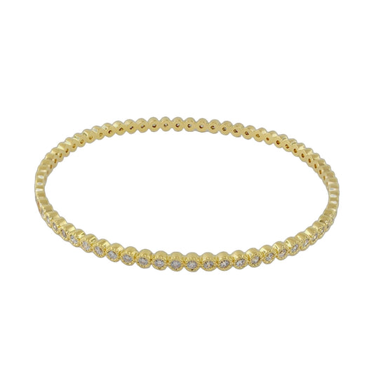 Socialite Stackable Bangle gold-tone bezel-crystal eternity bracelet by Lauren G Adams on Tampa Home & Garden Store