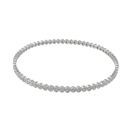 Socialite Stackable Bangle by Lauren G Adams, silver-tone with bezel eternity crystals on Tampa Home & Garden Store