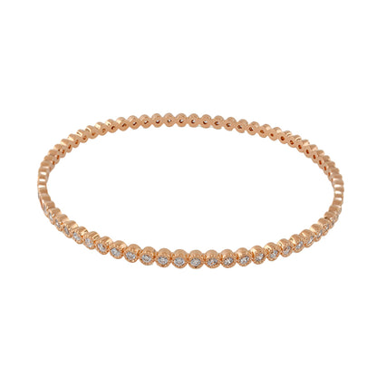 Socialite Stackable Bangle — bezel crystal eternity in rose gold with pavé crystals on Tampa Home & Garden Store