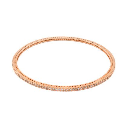 Socialite Stackable Bangle Pavé Eternity in rose gold with a row of pavé crystals on Tampa Home & Garden Store