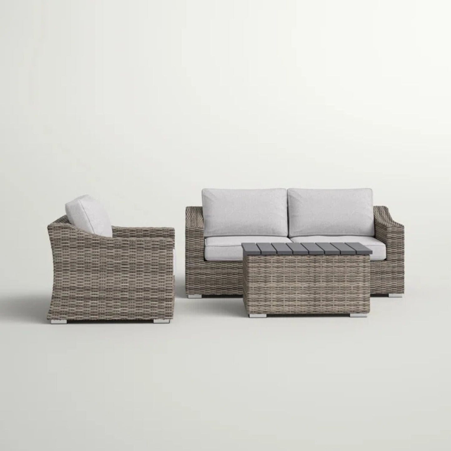 Durable Aluminum Wicker Sofa and Cushions