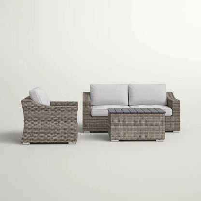 Durable Aluminum Wicker Sofa and Cushions
