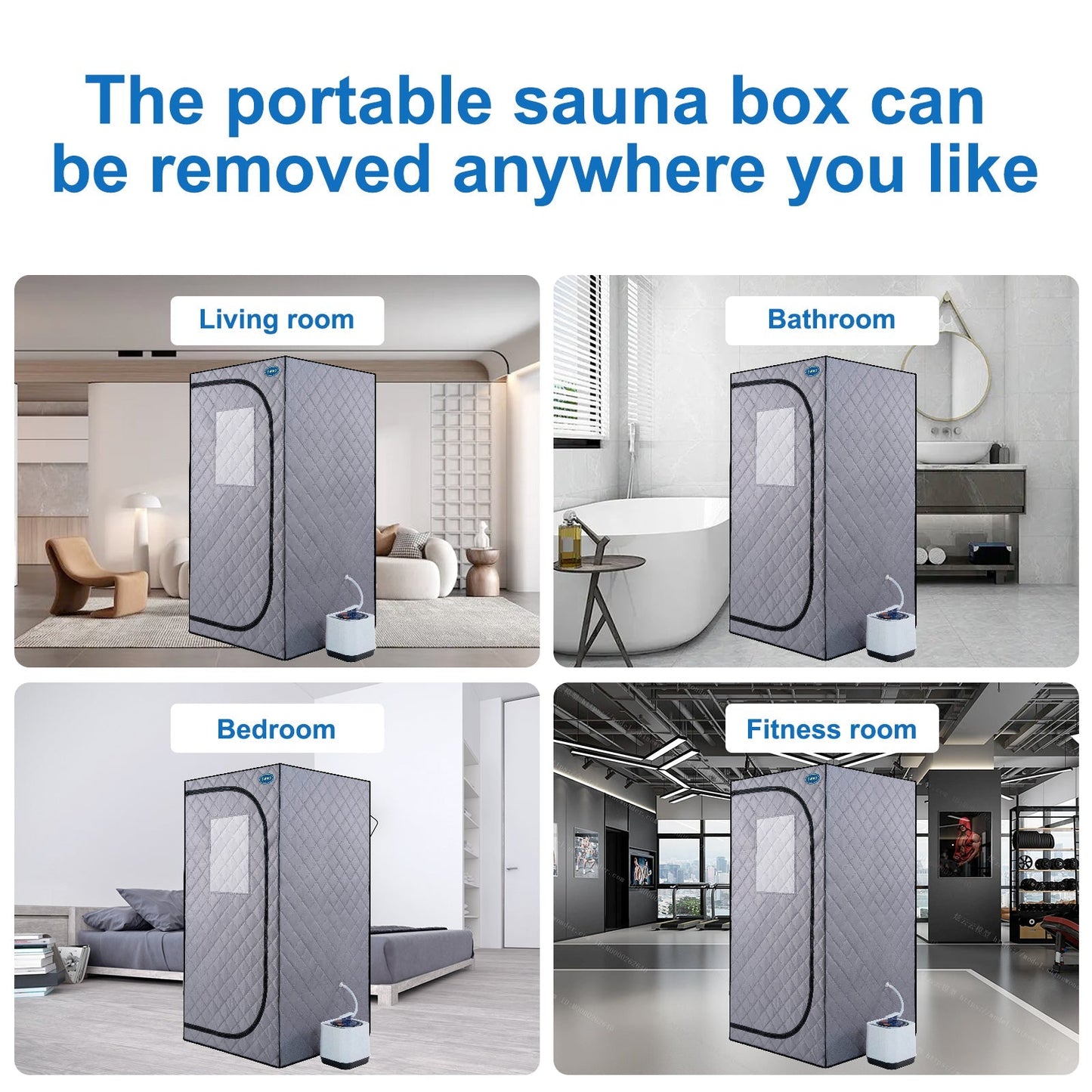 Portable Grey Mini Steam Sauna Tent and Home Spa