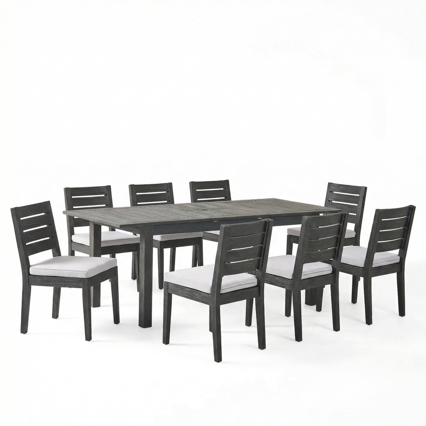 9 Piece Outdoor Dining Set with Cushioned Chairs