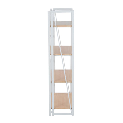 Contemporary four-shelf etagere in white with natural wood shelves by HouseOfZazla on Tampa Home & Garden Store