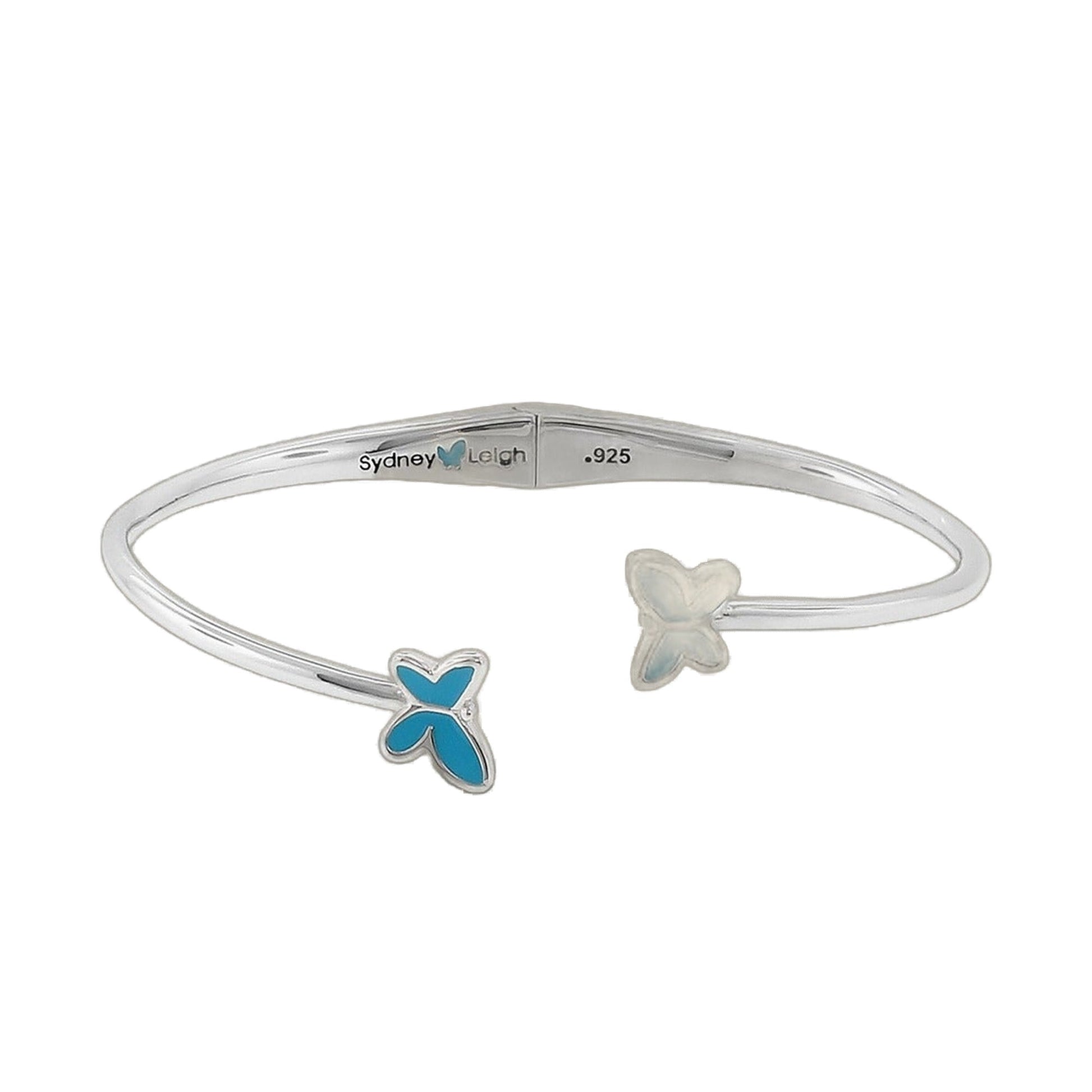 Sydney Leigh Butterfly Bangle by Lauren G Adams, bracelet with blue butterfly charms on Tampa Home & Garden Store