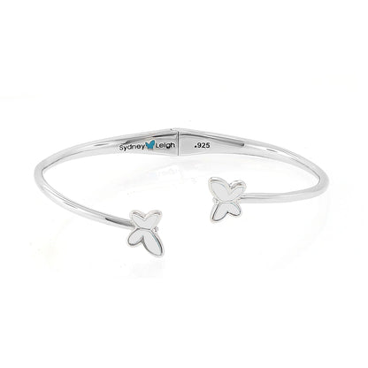 Sydney Leigh Butterfly Bangle slim bypass bracelet in silver by Lauren G Adams on Tampa Home & Garden Store