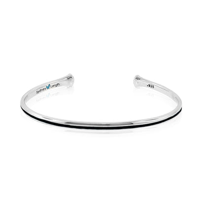 Sydney Leigh enamel sterling silver bangle pair with blue heart accent 925 stamp on Tampa Home & Garden Store
