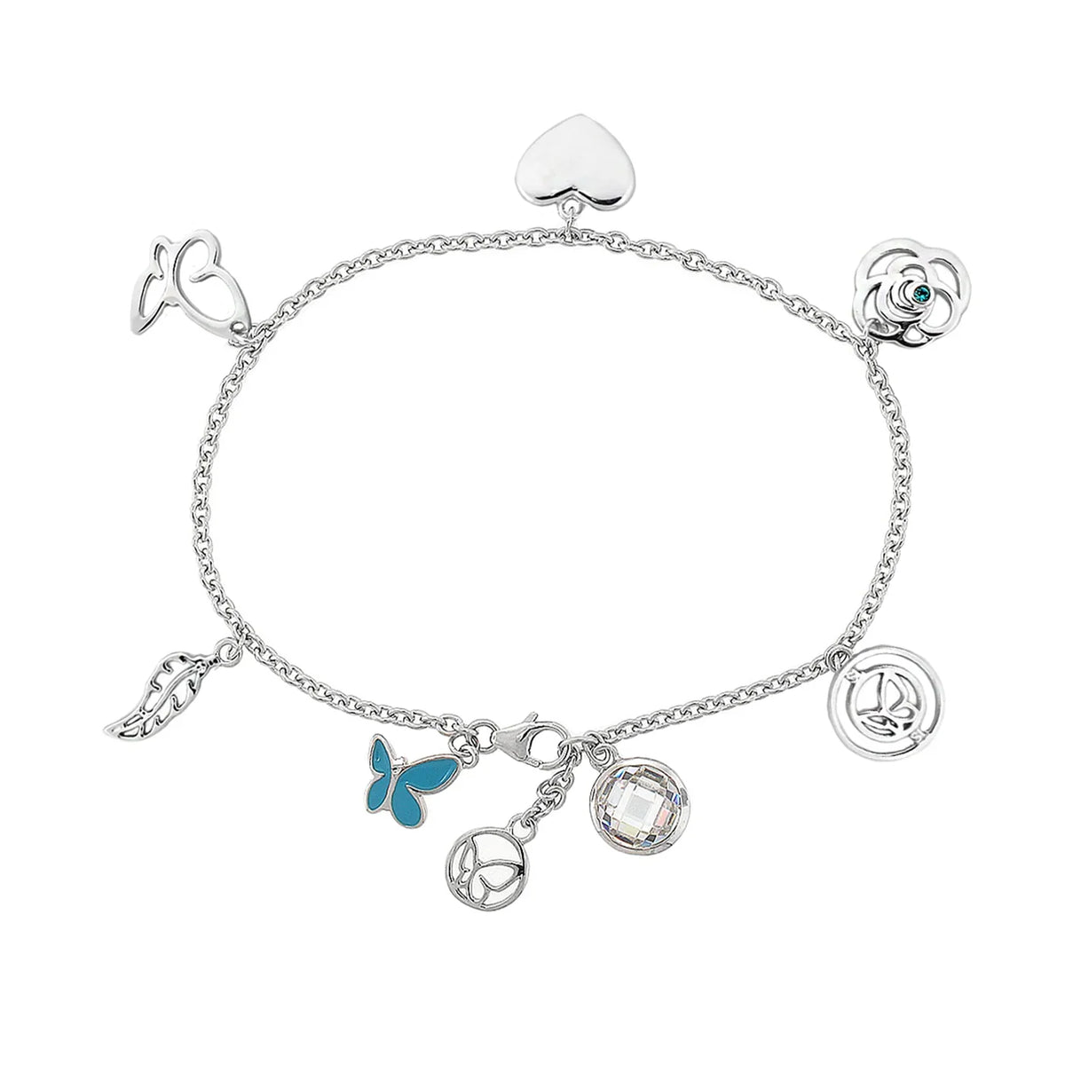 Sydney Leigh Butterfly Love Bracelet by Lauren G Adams, silver chain with butterfly charm on Tampa Home & Garden Store