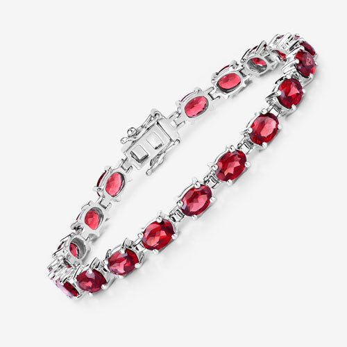 Genuine garnet bracelet, 15.30 carats in .925 sterling silver by Bids.com on Tampa Home & Garden Store