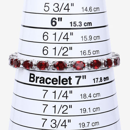 Garnet sterling silver bracelet 15.30 ct, red stones, by Bids.com on Tampa Home & Garden Store