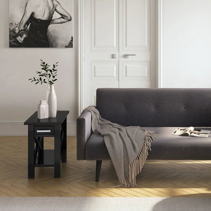 Kitchener handcrafted console table in black with single drawer by Unique Piece Furniture on Tampa Home & Garden Store