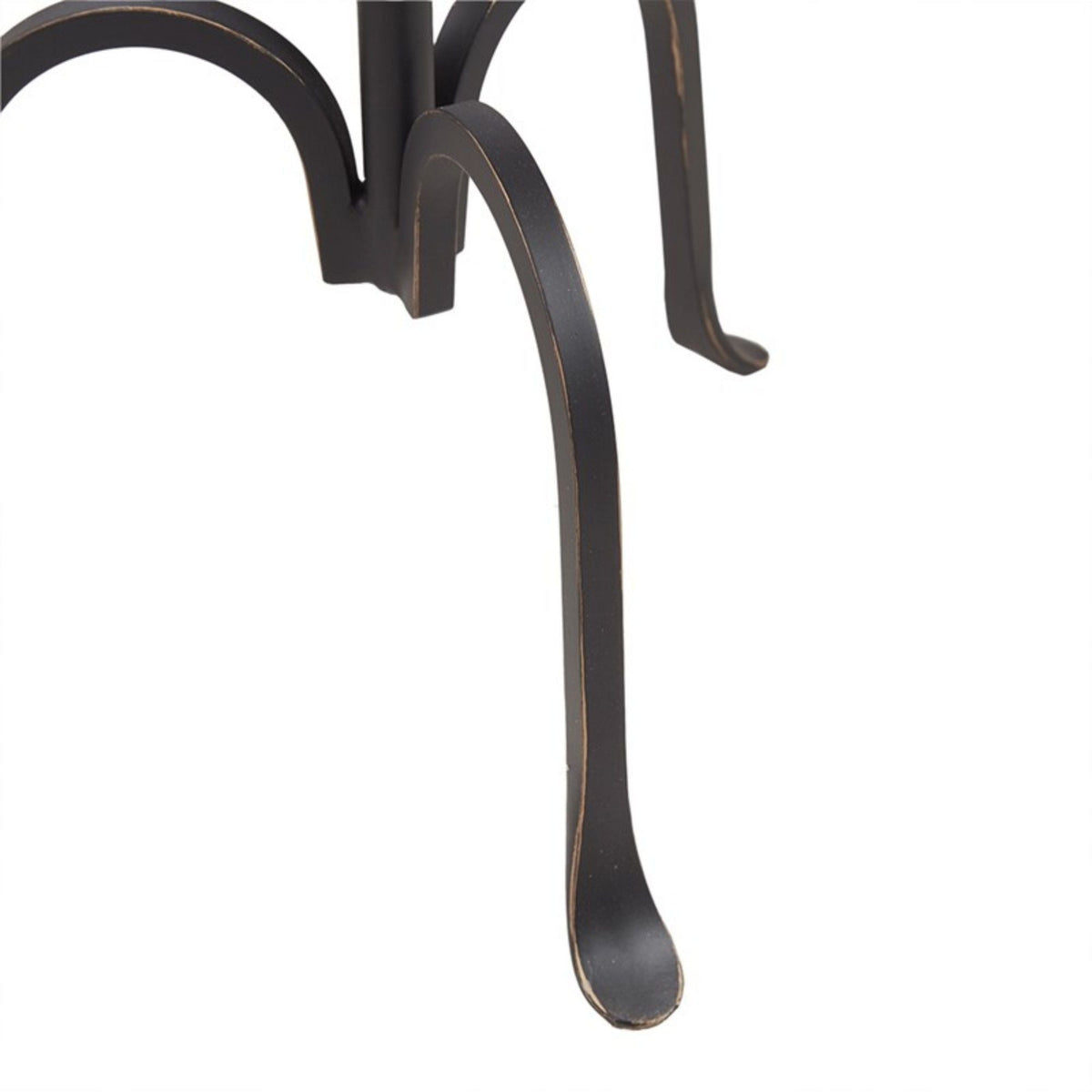 Gaberial black accent table leg with curved metal frame on Tampa Home & Garden Store