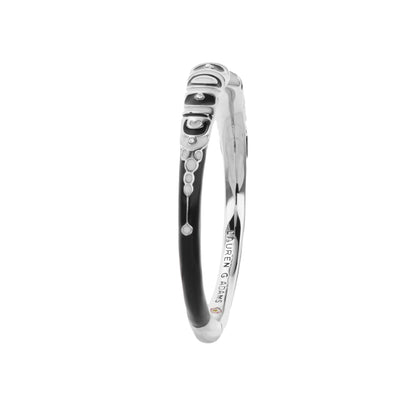 Petit Gateau Bangle Swirl Tip silver hinged bracelet with crystal accents Lauren G Adams on Tampa Home & Garden Store