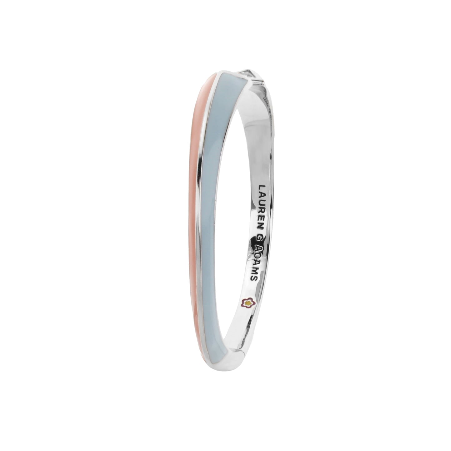 Petit Gateau Bangle colorblock pastel pink and blue hinged bracelet by Lauren G Adams on Tampa Home & Garden Store
