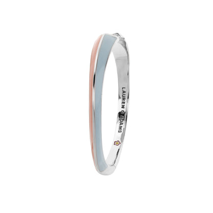 Petit Gateau Bangle colorblock pastel pink and blue hinged bracelet by Lauren G Adams on Tampa Home & Garden Store