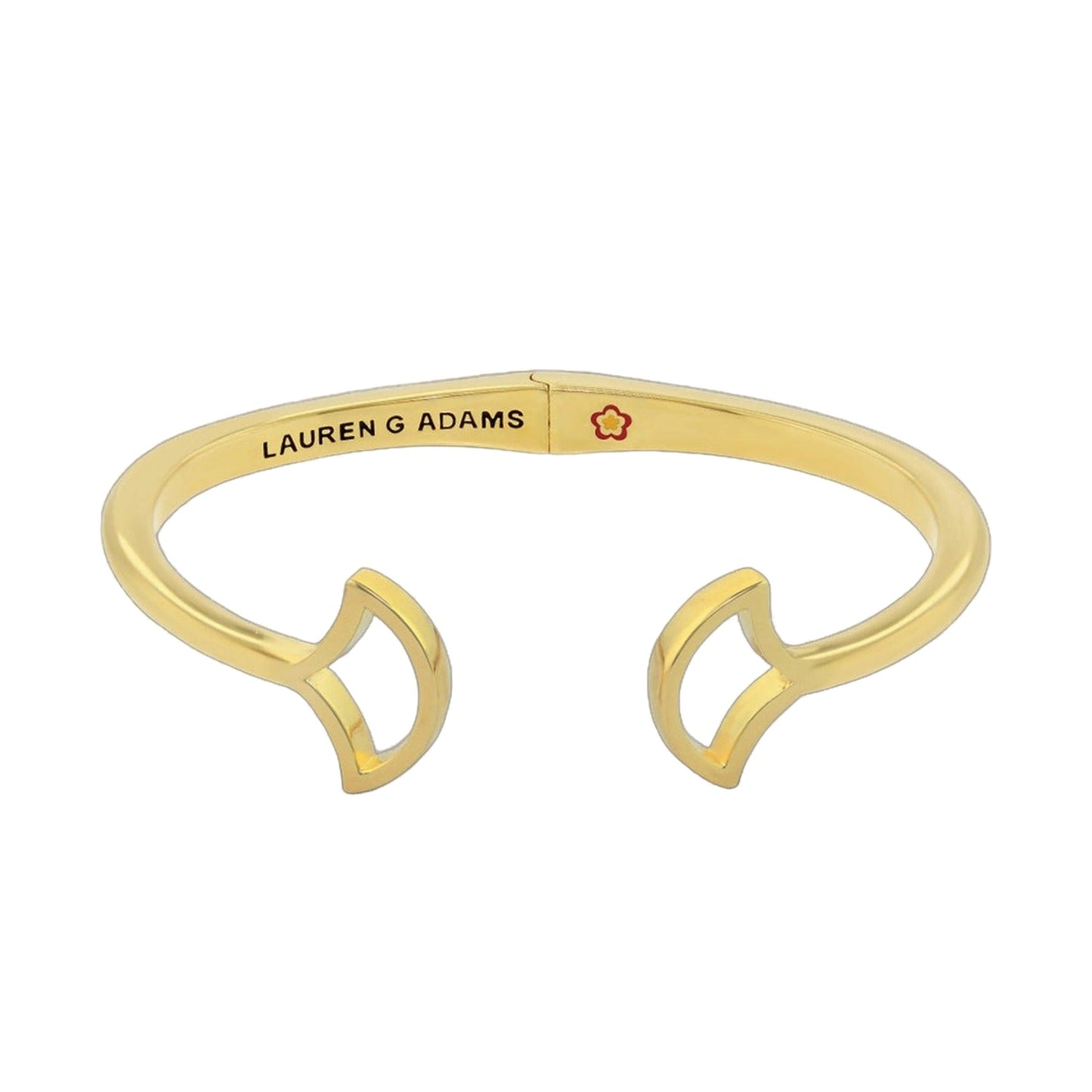 Delicato Stackable Bangle set of 3 in gold tone with Lauren G Adams branding on Tampa Home & Garden Store