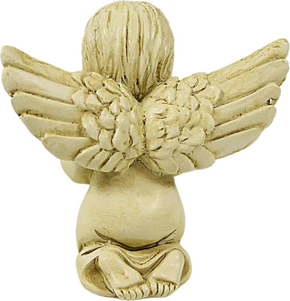 Figura de ángel de la preocupación con mensaje de oración