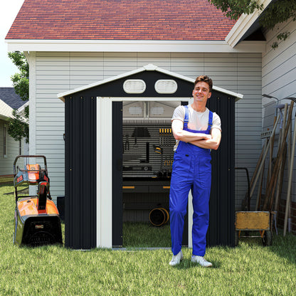 Campcraft 8x6 Metal Outdoor Garden Storage Shed