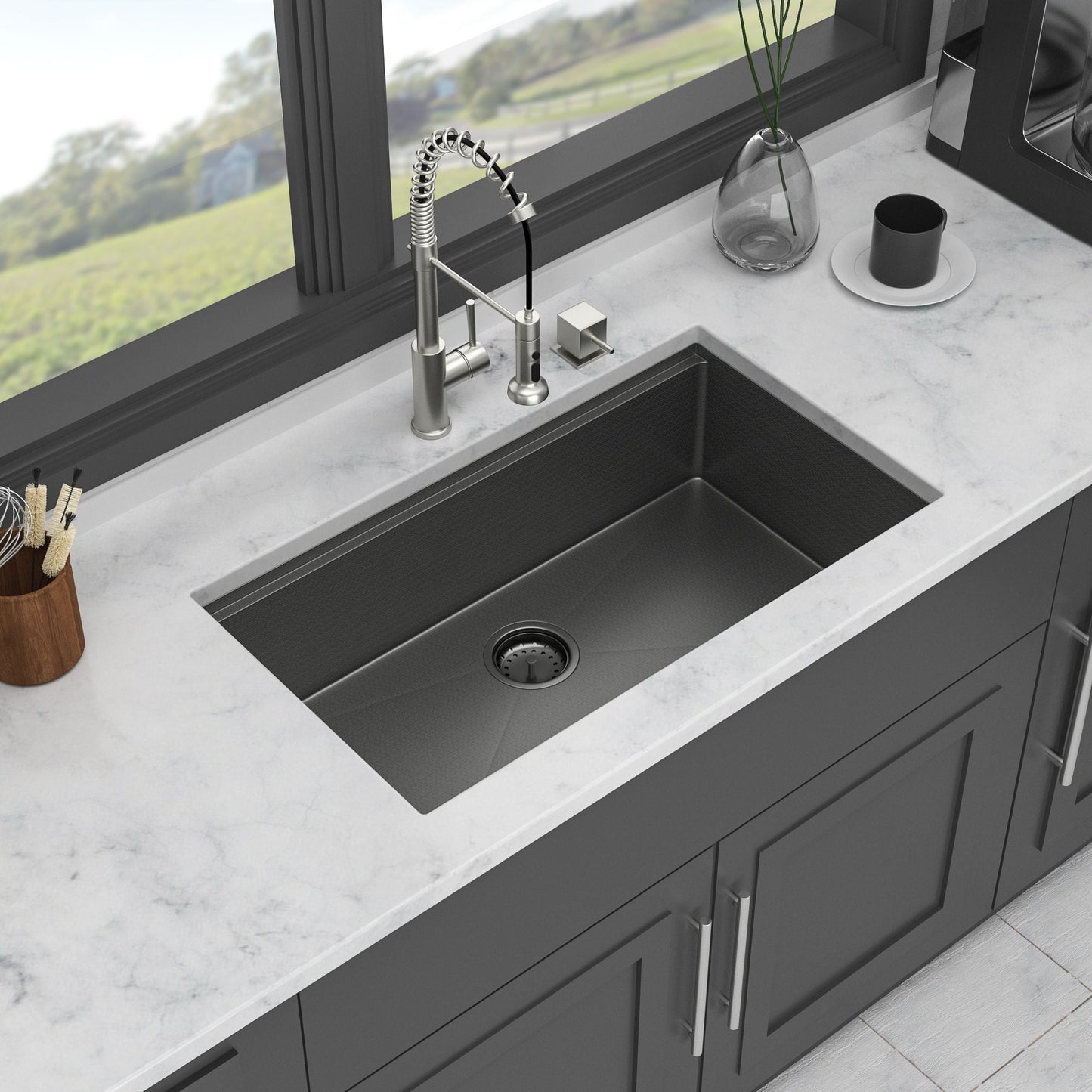 Single Bowl Workstation Sink with Stainless Steel
