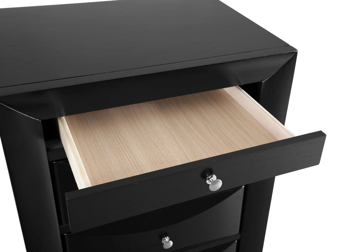 7-drawer lingerie chest in black with natural wood interior and metal knobs by HouseOfZazla on Tampa Home & Garden Store