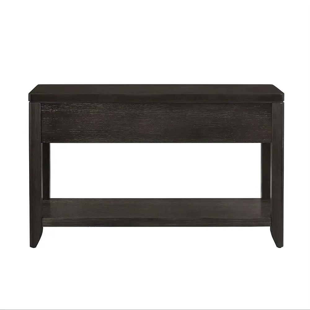 Elegant Wood End Table with Drawer and Shelf