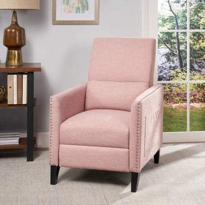 Kiersten Contemporary Fabric Pushback Recliner