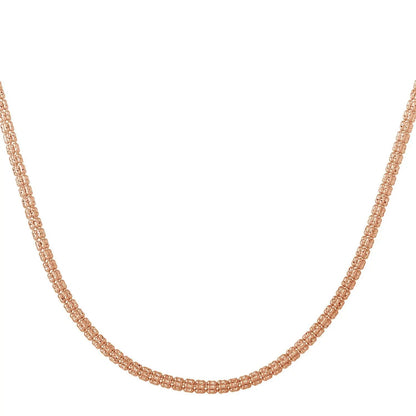Ice Barrel Chain necklace in 14k rose gold, 3.10 mm beaded links on Tampa Home & Garden Store