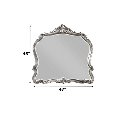 Ariadne Mirror in Antique Silver Finish Deluxe