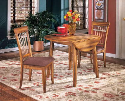 Berringer Rustic Drop Leaf Table Set With Chairs