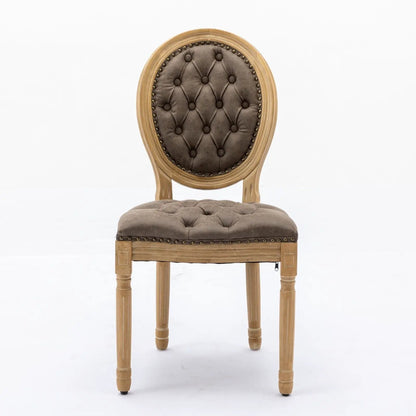 French Style Solid Wood Dining Chair Nailhead