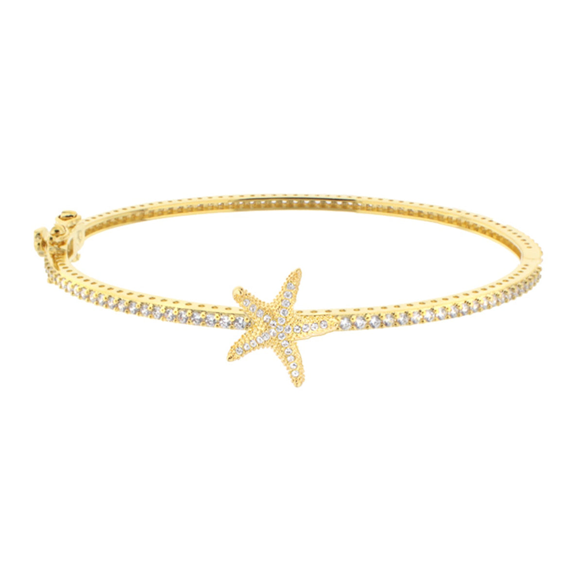 Eau Starfish Bangle gold-tone bracelet with starfish charm by Lauren G Adams on Tampa Home & Garden Store