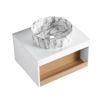 Floating Bathroom Vanity with Vessel Sink