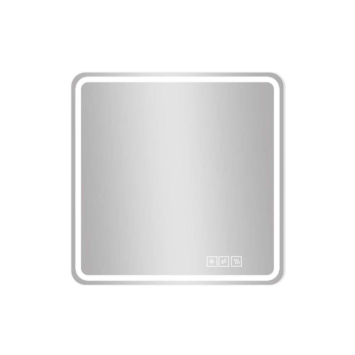 LED bathroom mirror with anti-fog and tri-color lighting, pearl silver frame, HouseOfZazla on Tampa Home & Garden Store
